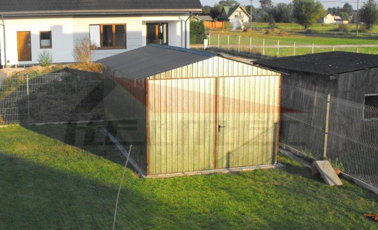 Garaż blaszany dwuspadowy - ocynk 3m x 5m