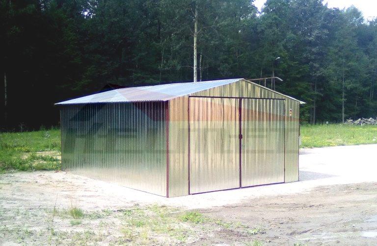 Garaż blaszany dwuspadowy ocynk 4m x 6m