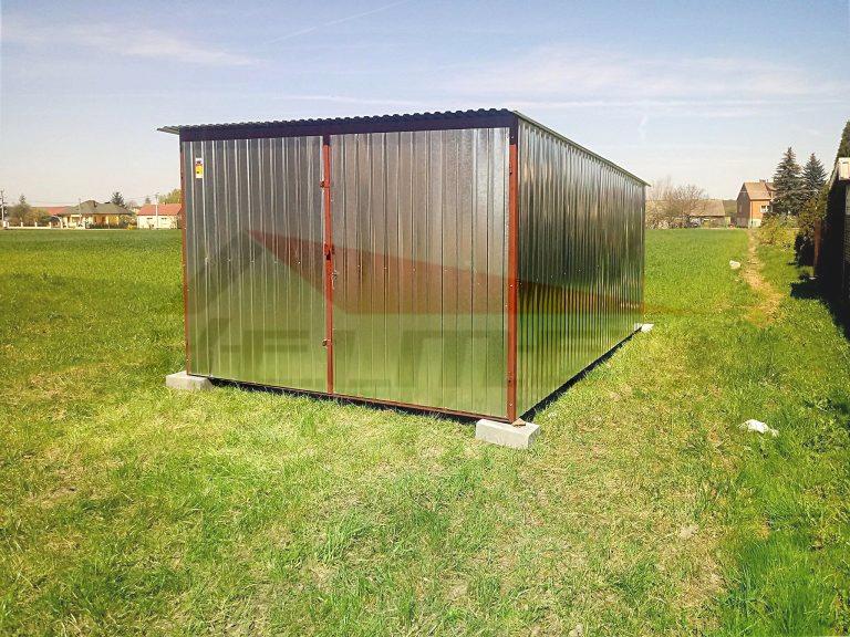 Garaż blaszany spad na tył ocynk 3m x 5m
