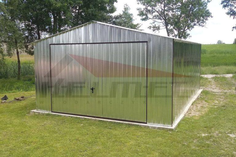 Garaż blaszany dwuspadowy ocynk 5m x 5m